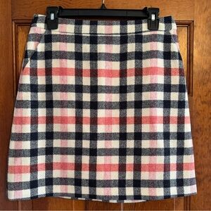 Biden Plaid Women's Skirt in Pink and Blue